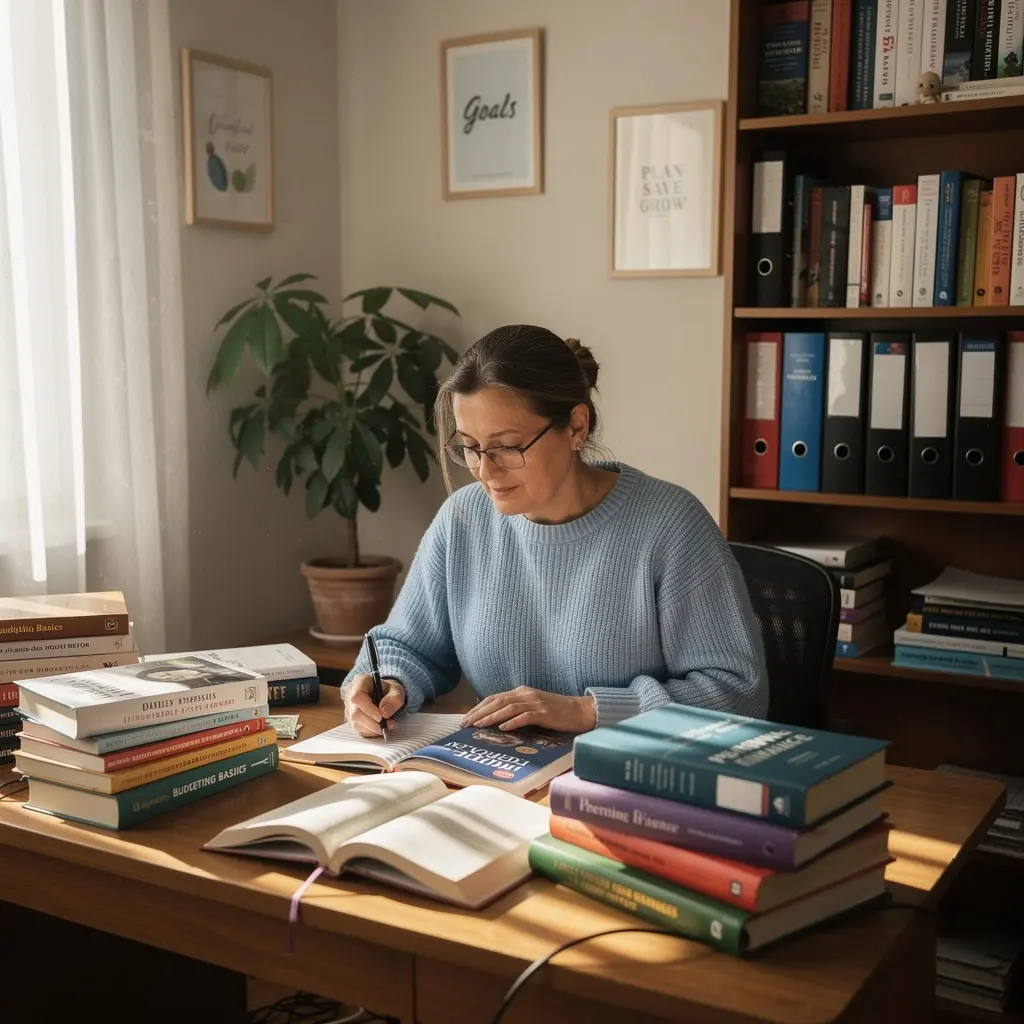 Pénzügyi tervezés diagram, amely bemutatja a költségvetés készítésének lépéseit.